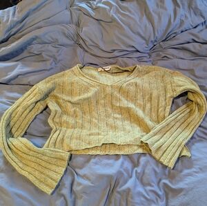 Noisy may Olive Off-the-Shoulder Sweater